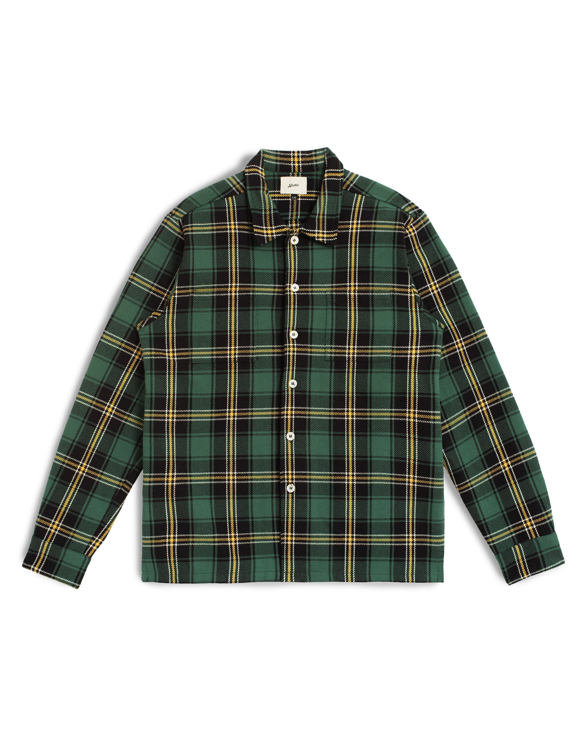 Algae Plaid Flannel Shirt - Main Image