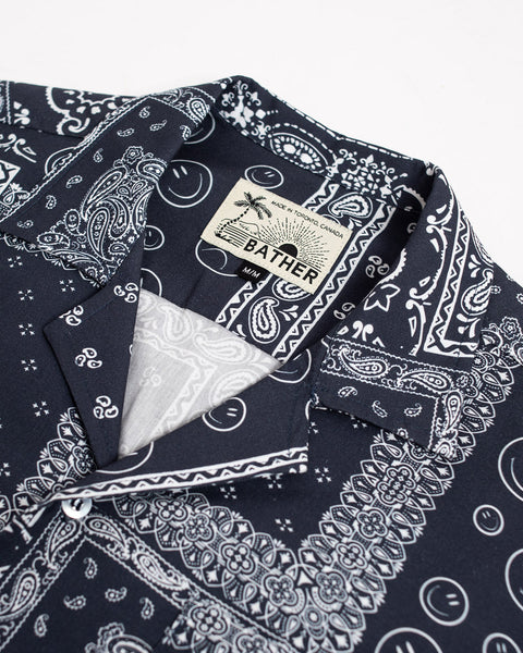 Blue clearance bandanna shirt