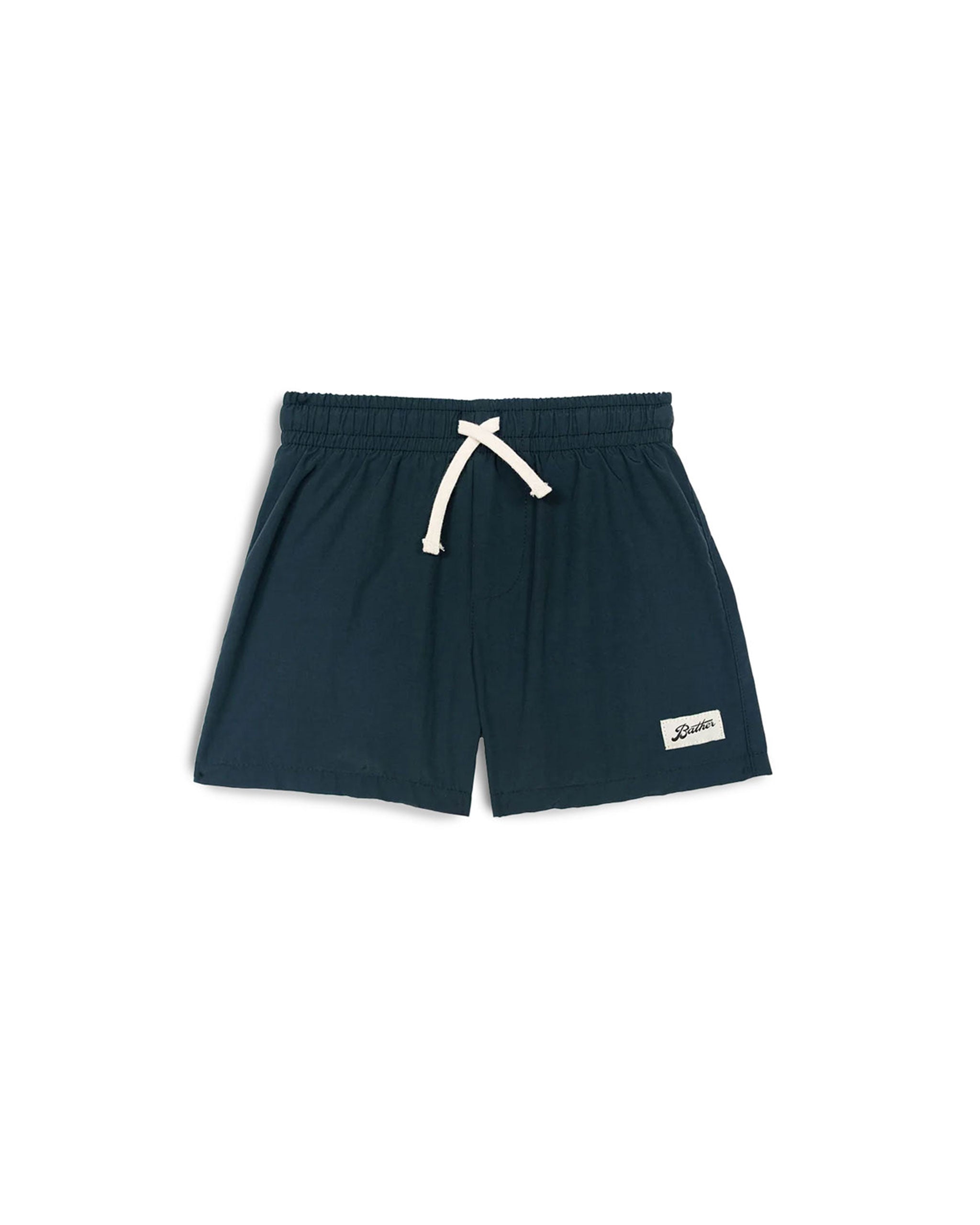 Kids' Solid Navy Swim Trunk – Bather.com