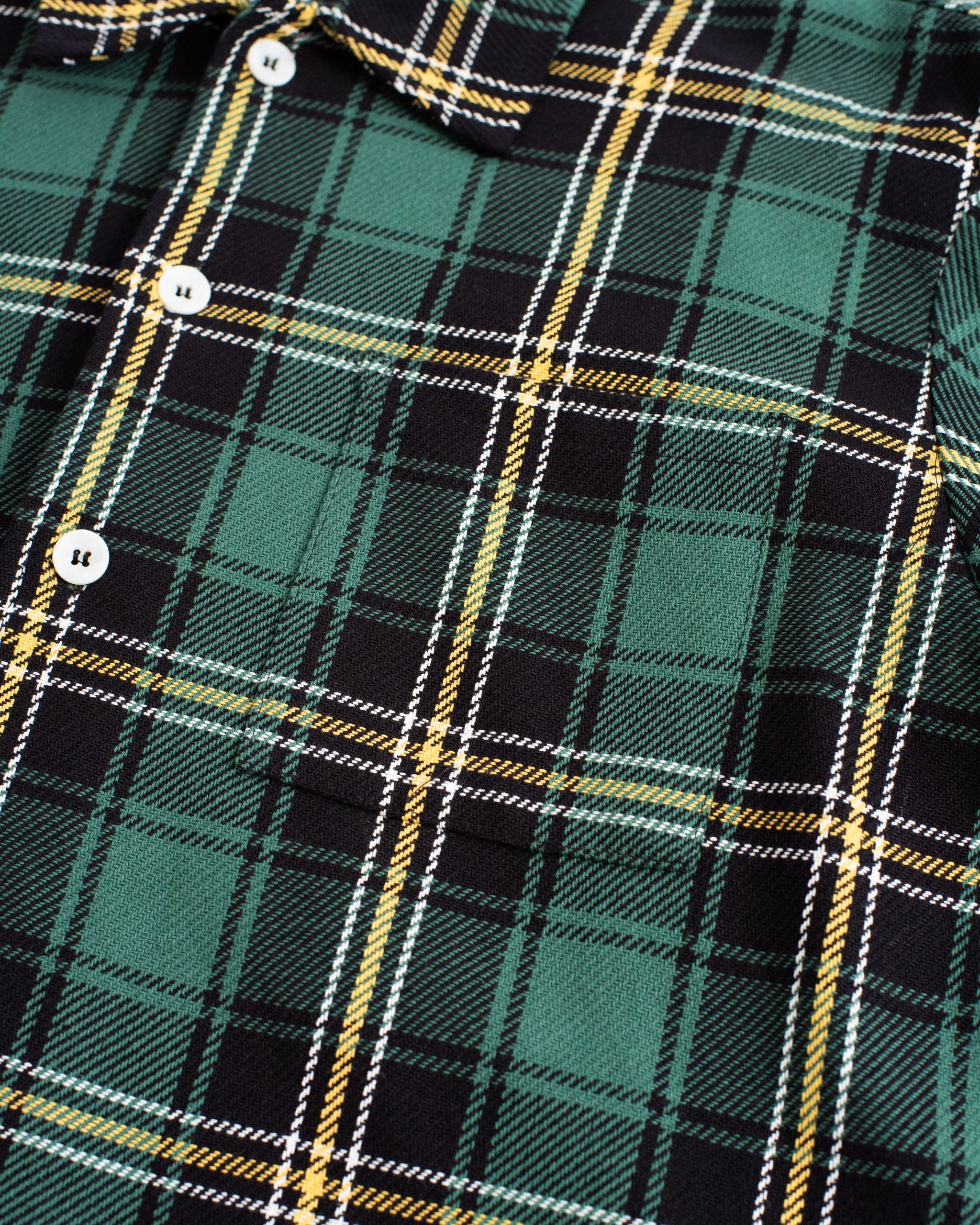 Algae Plaid Flannel Shirt