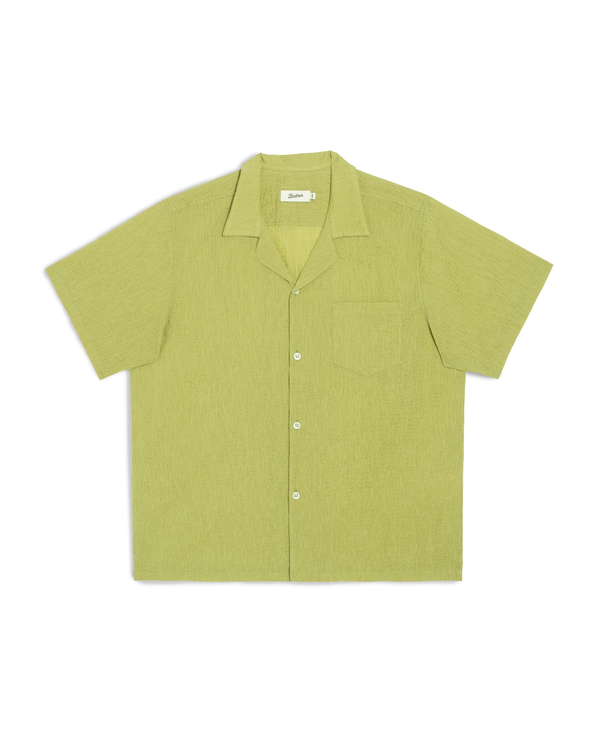 Green shirt on a white background
