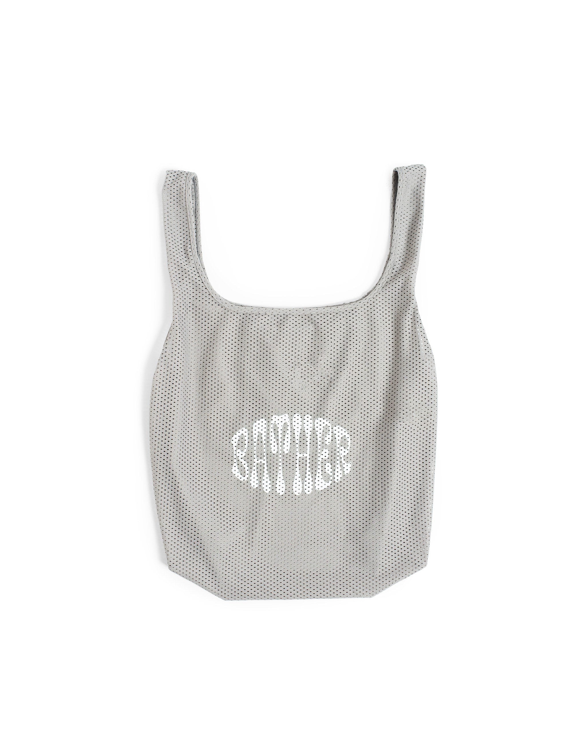 Grey mesh bather tote bag with logo 