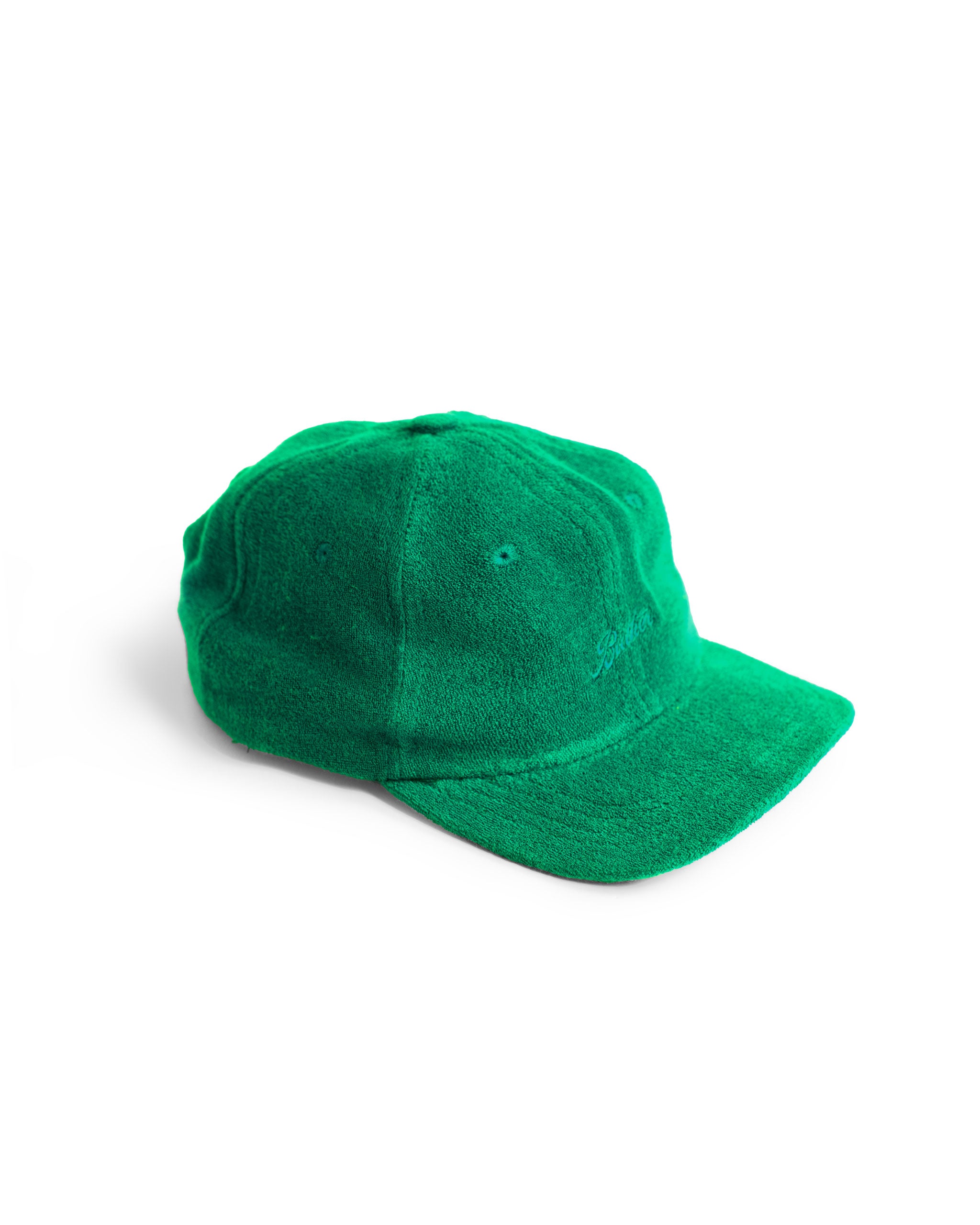 Green Terry Cotton 6 Panel Hat with bather logo