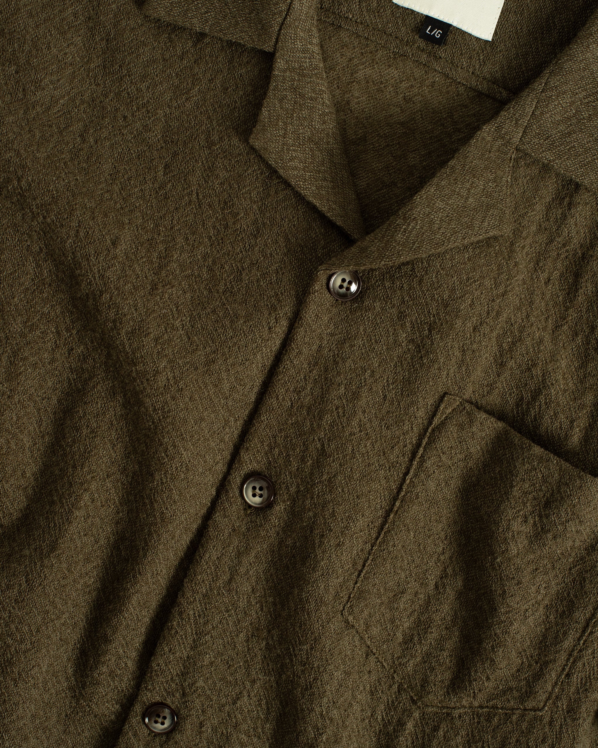Bather | Army Wool Gauze Camp Shirt | Premium Resortwear