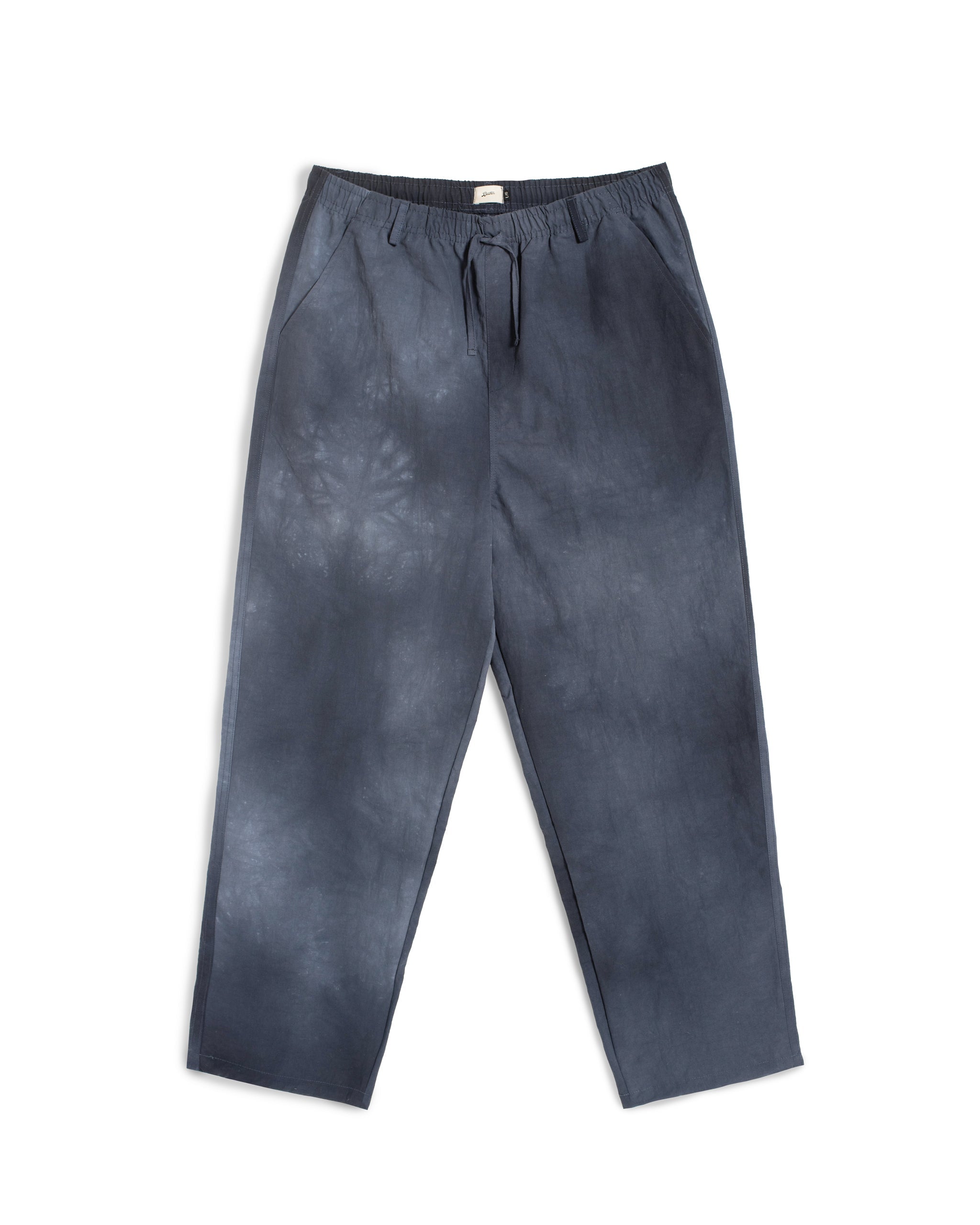 Bather men's navy over dyed nylon pant on grey background