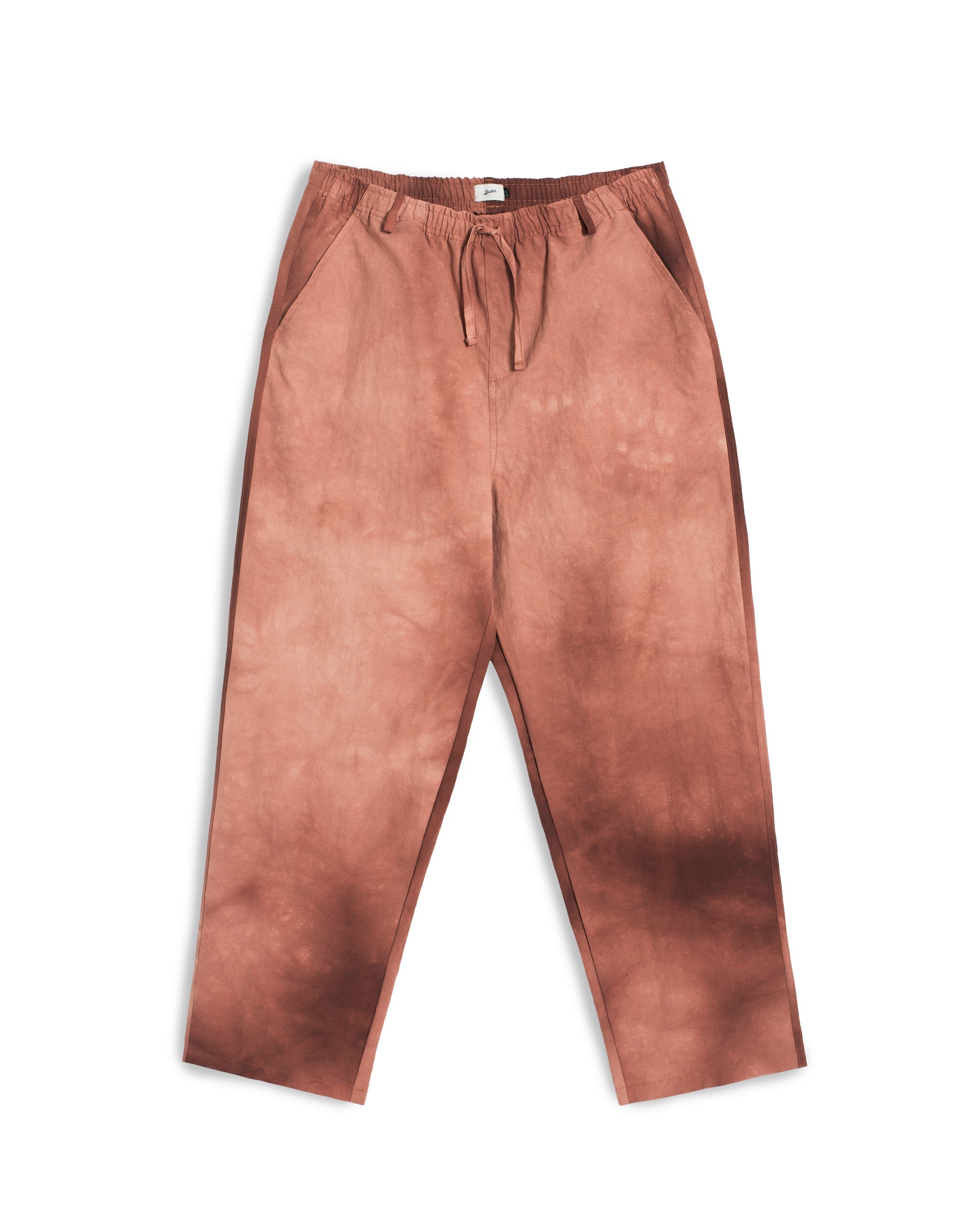 Bather men's red tie dye pant on white background