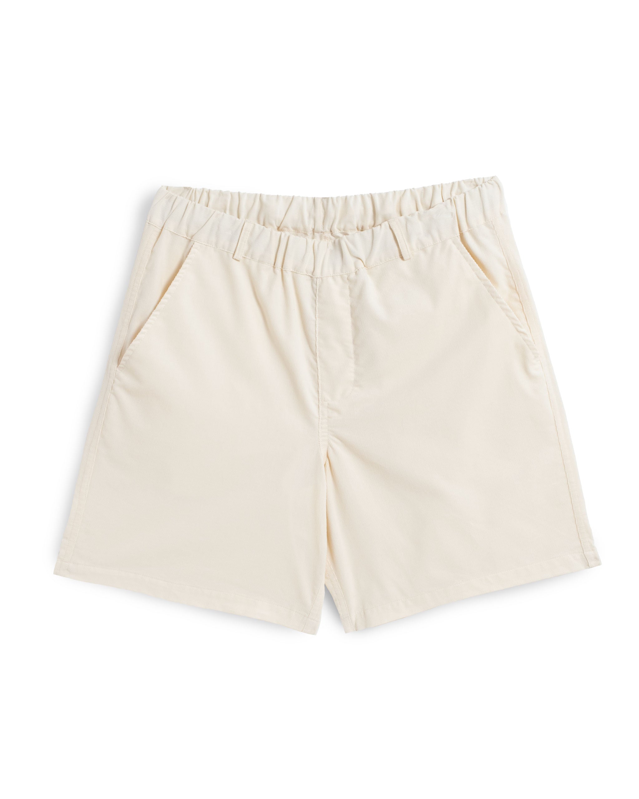 Bather men's cream cotton corduroy short on a white background