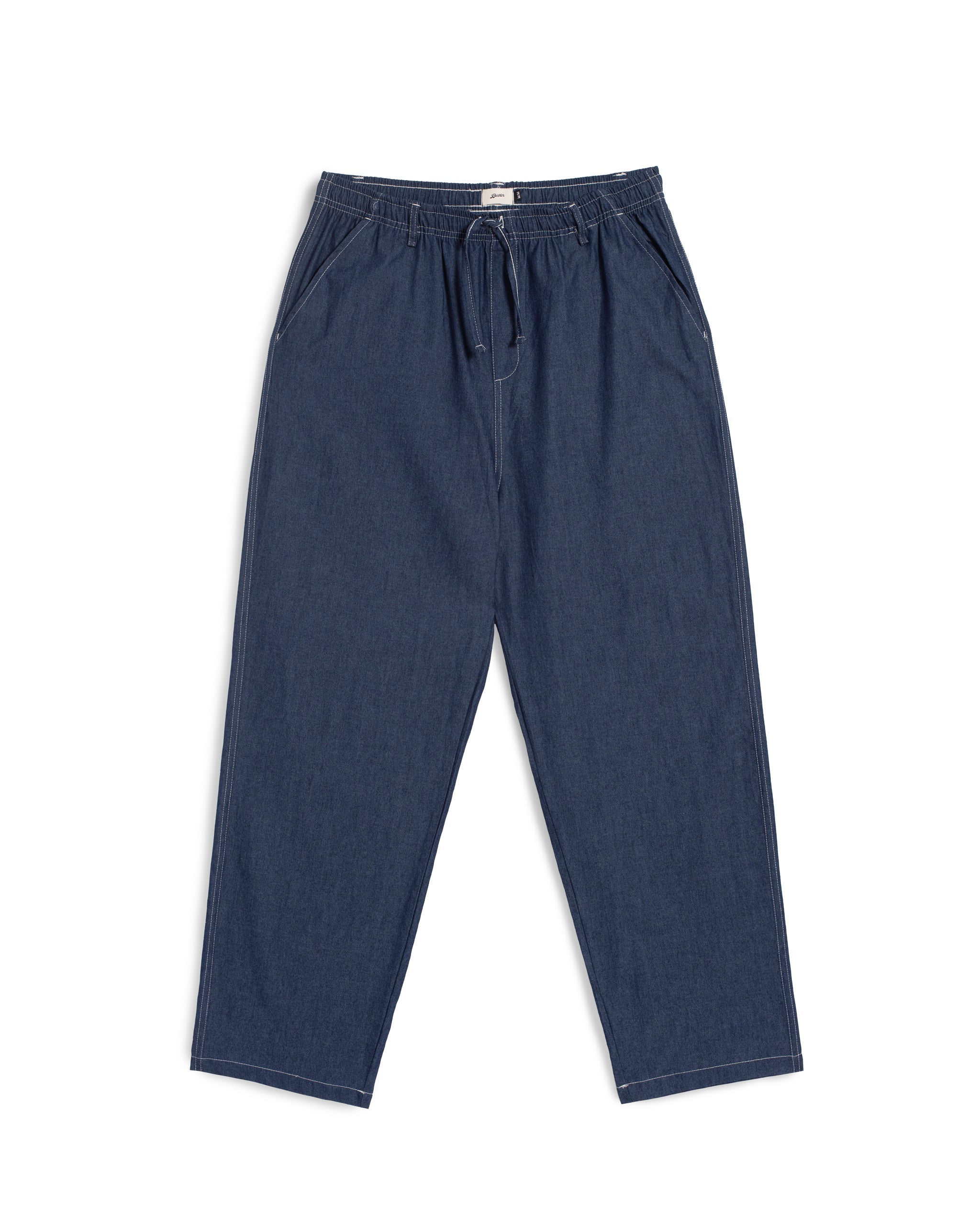 Bather men's dark wash denim drawstring pant on a white background
