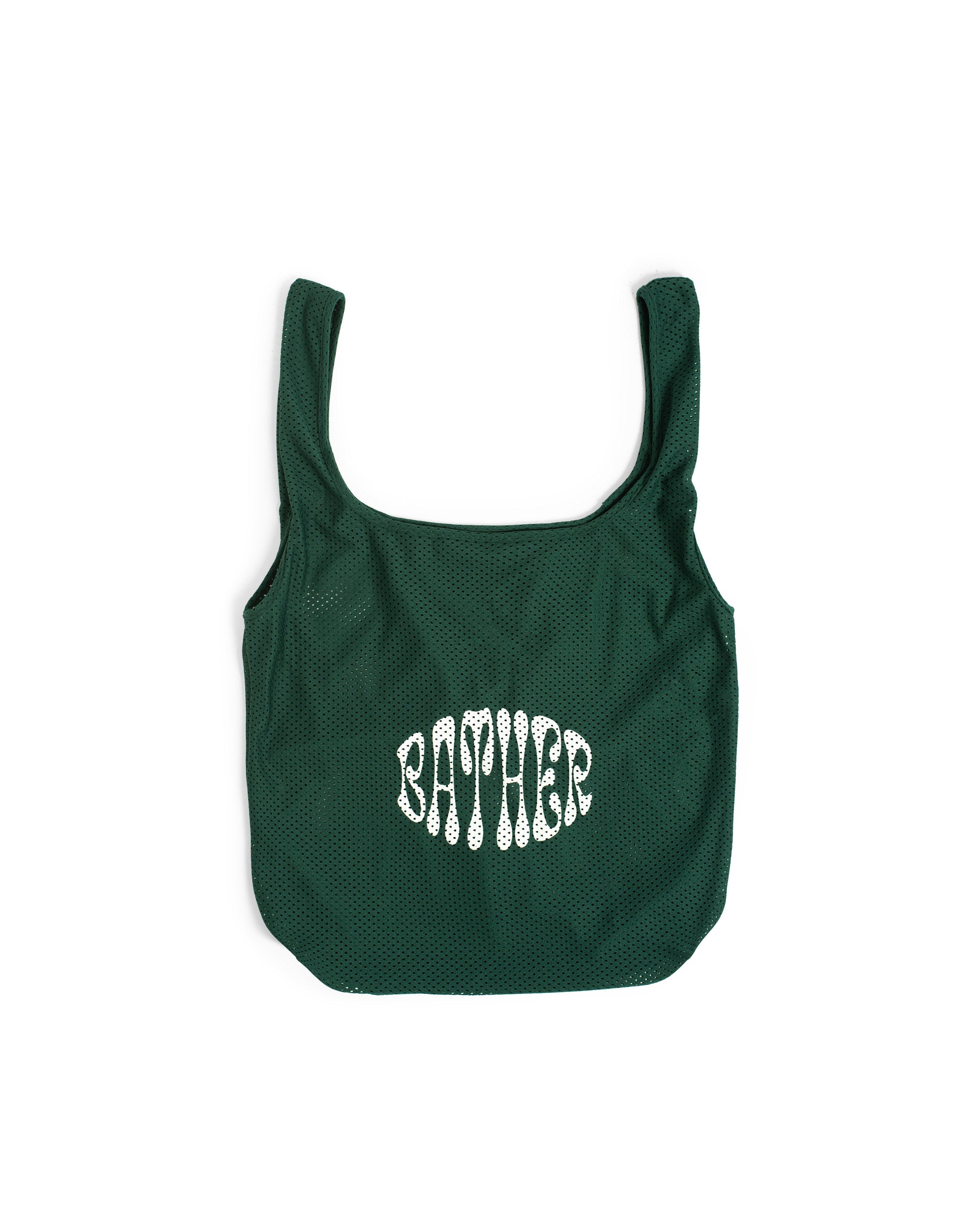 Green mesh Bather tote bag with logo 