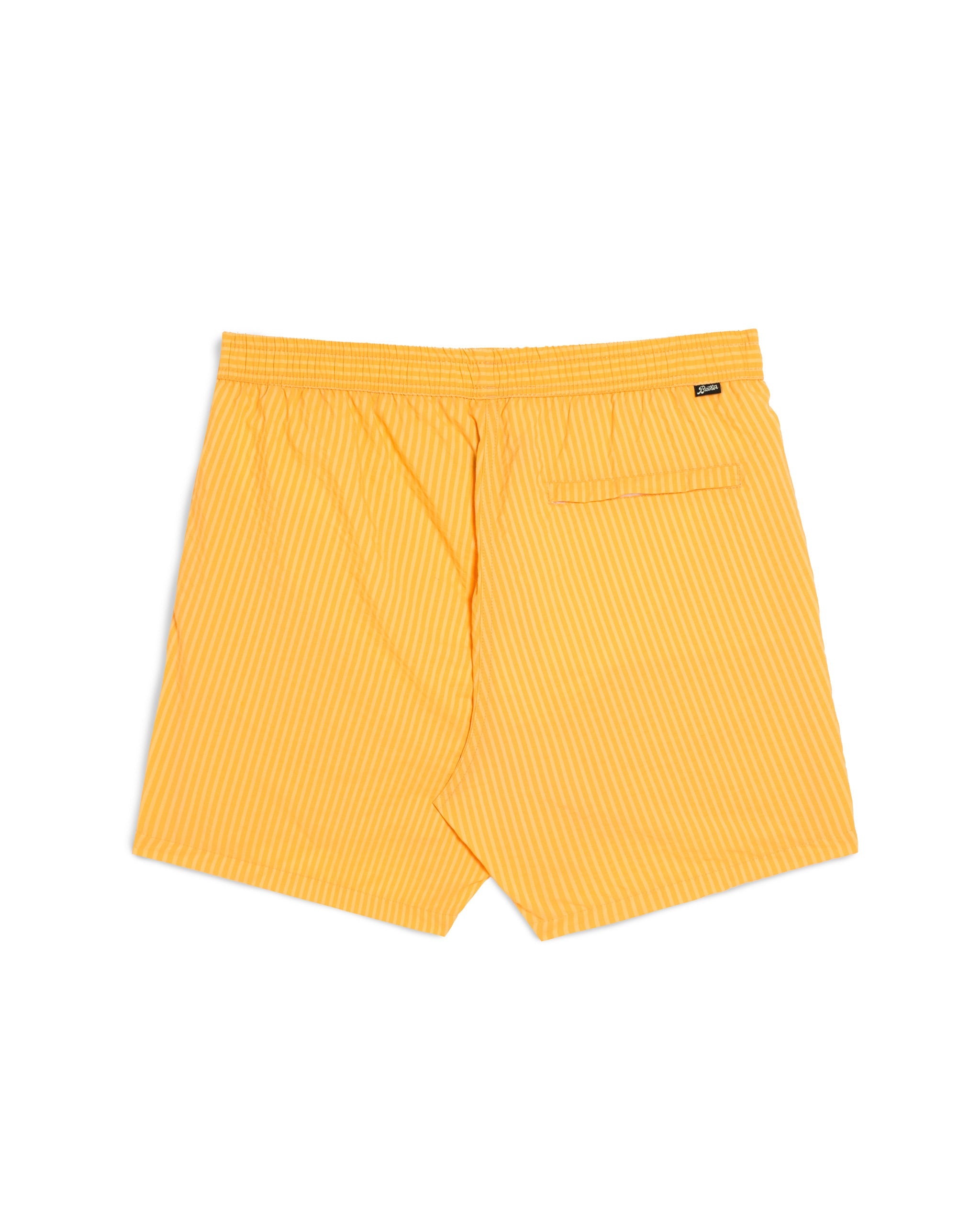 Yellow shorts with a subtle stripe on a white background