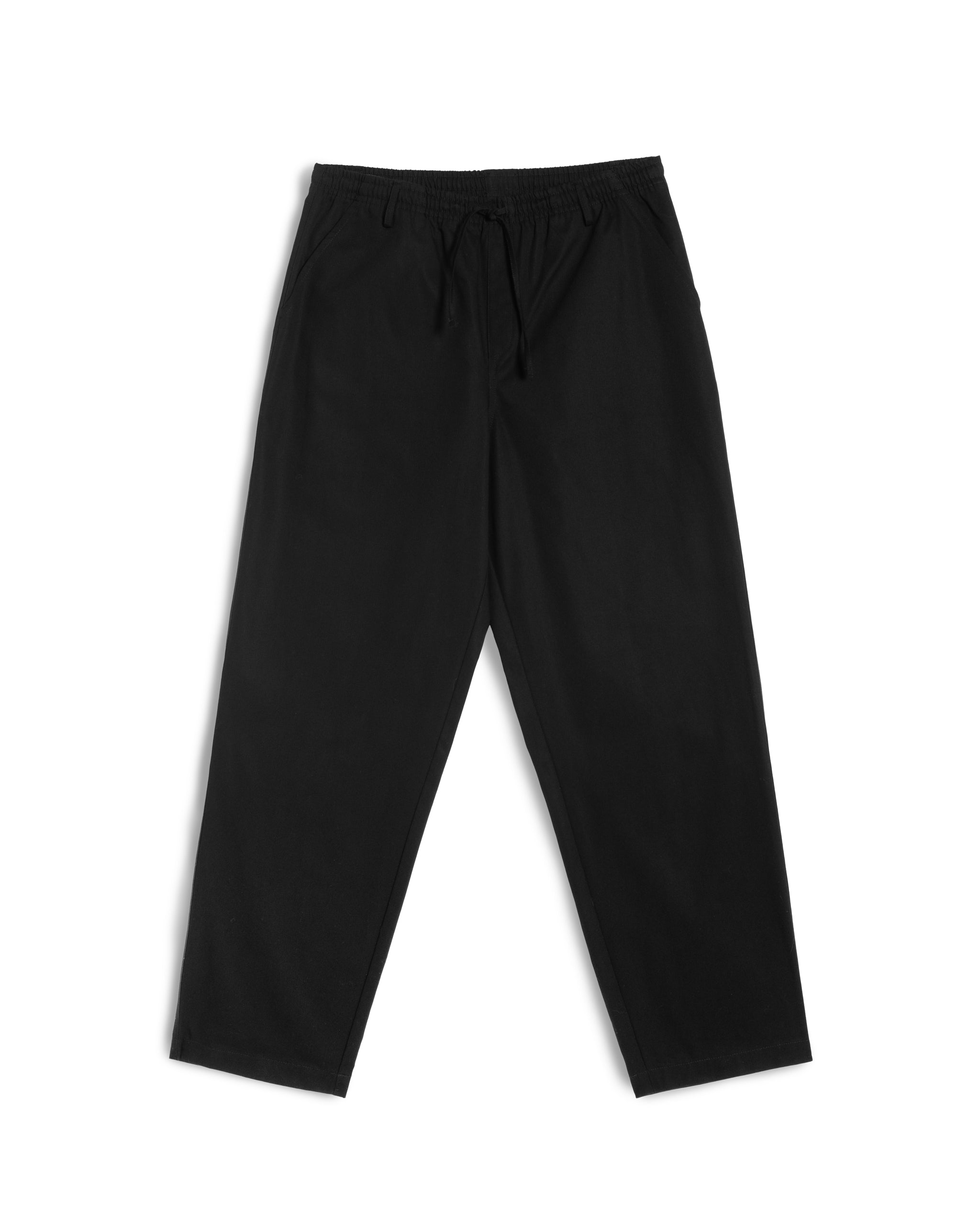 Bather men's black herringbone pants with drawstring