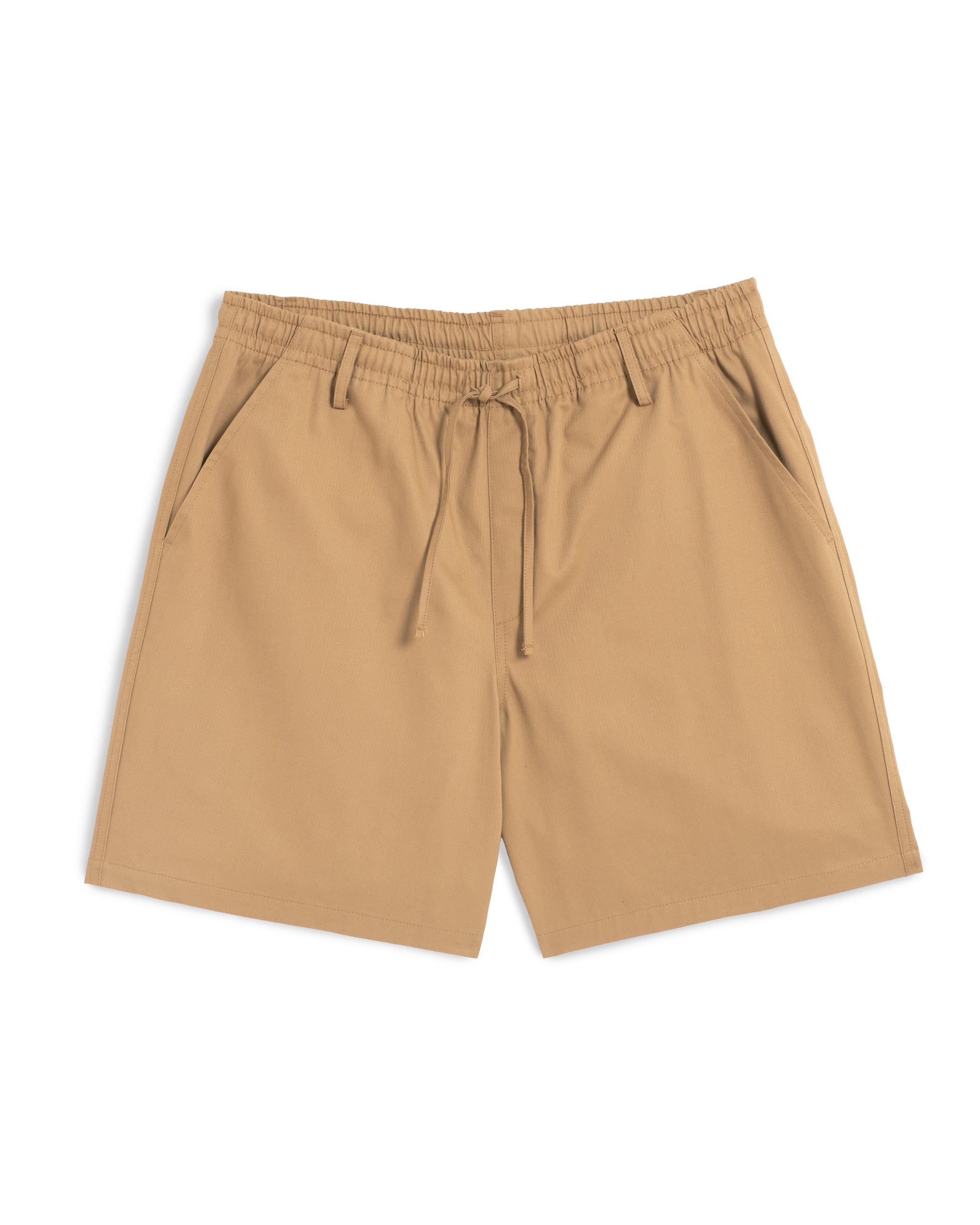 Bather men's khaki herringbone short with drawstring on a white background
