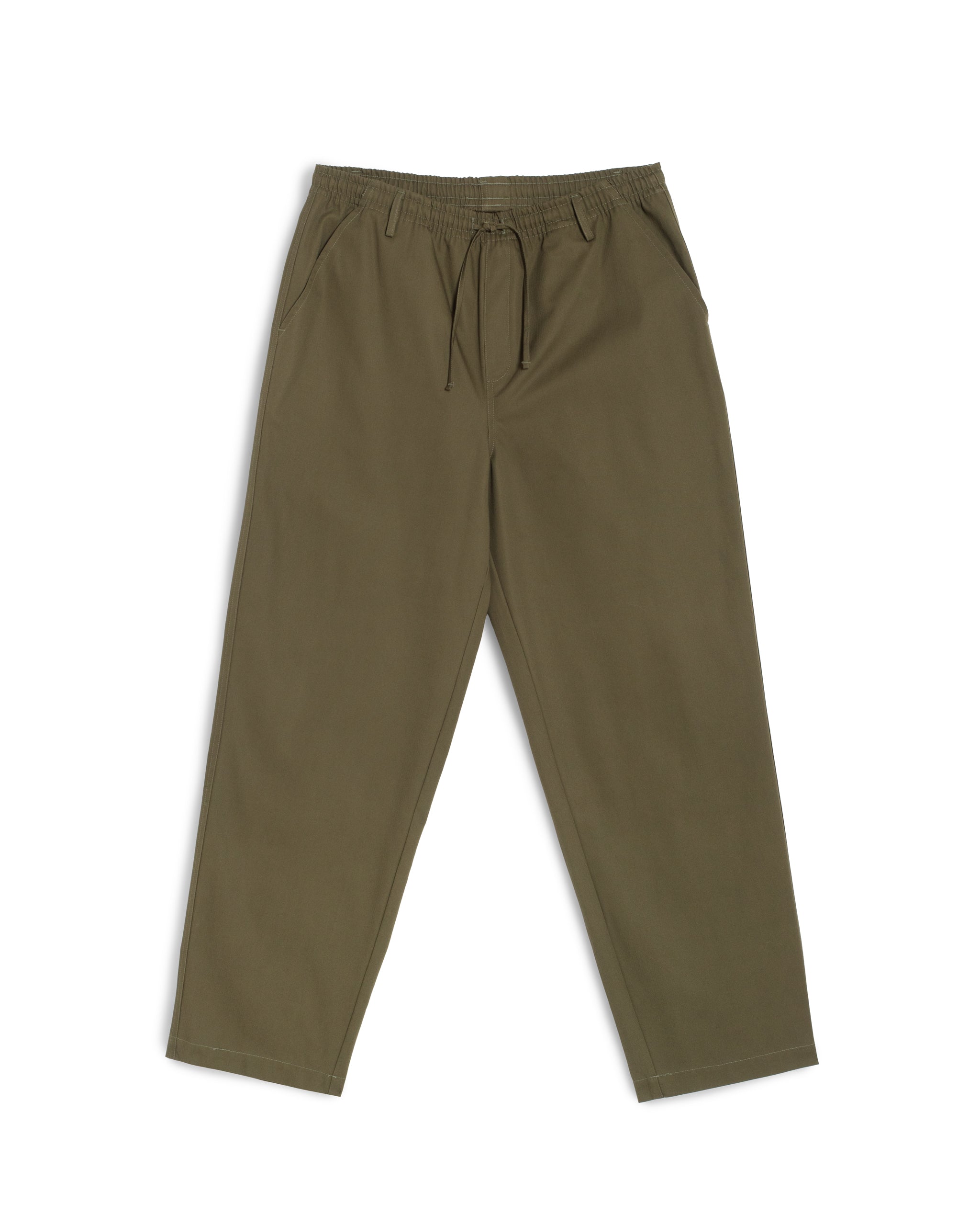 Bather men's olive green herringbone pant on a white background