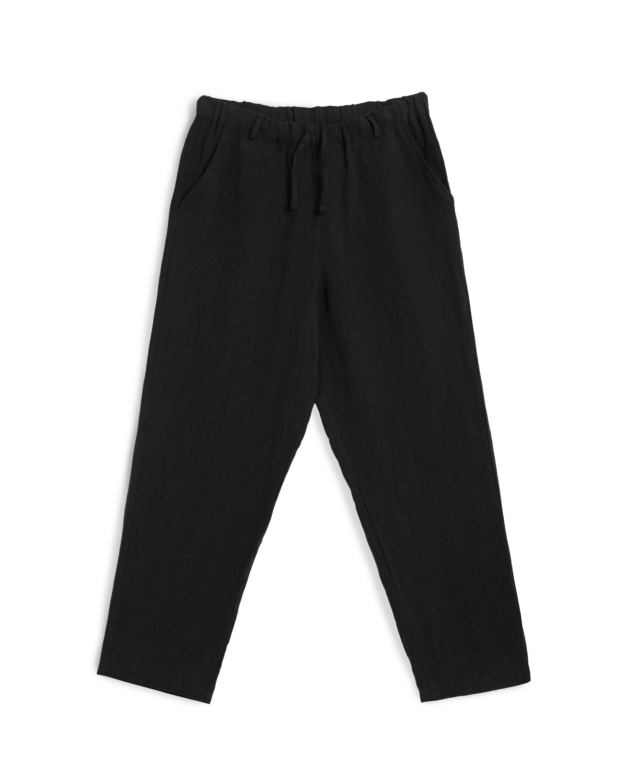 Coal Linen Leisure Pant