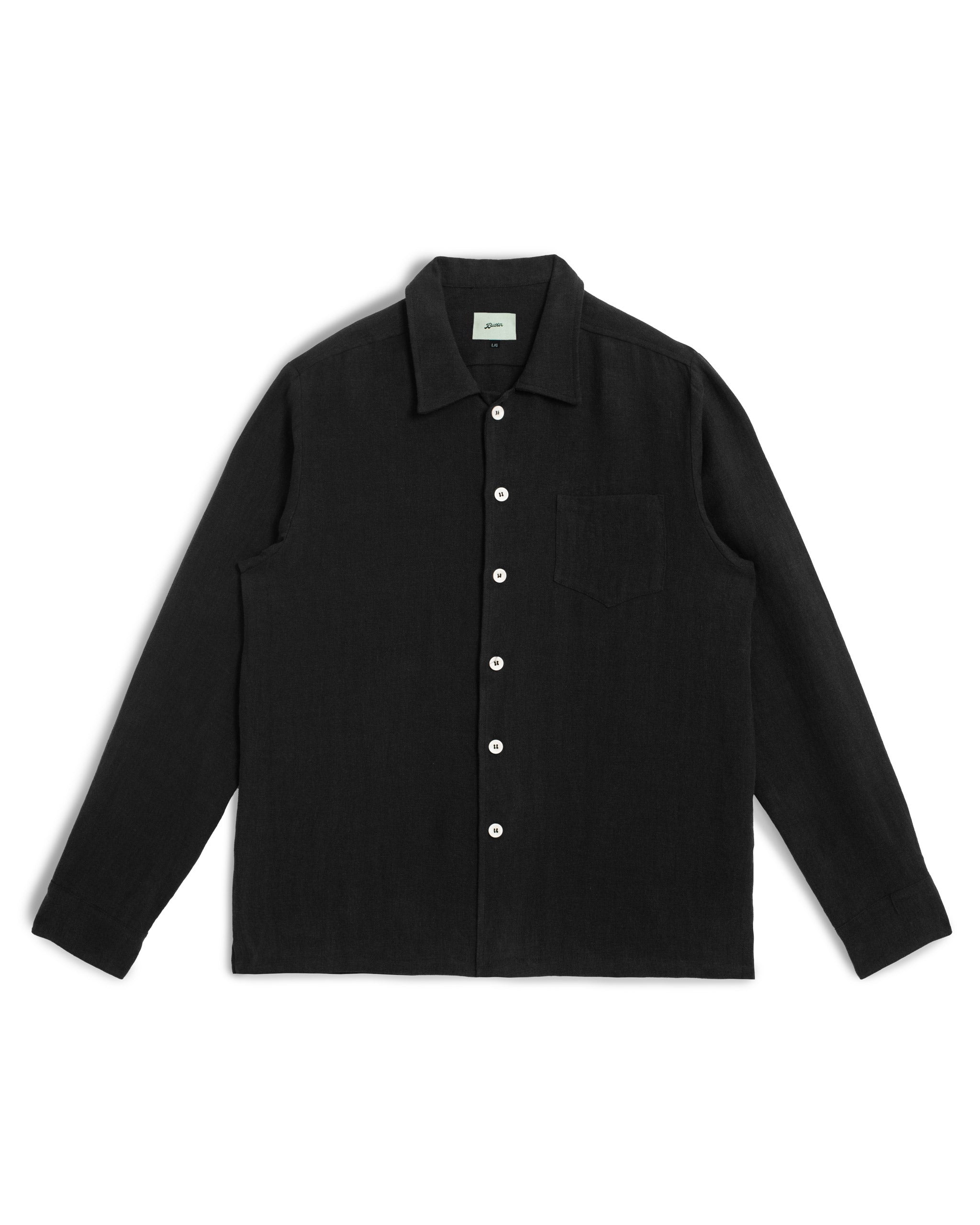 Coal Linen Leisure Shirt