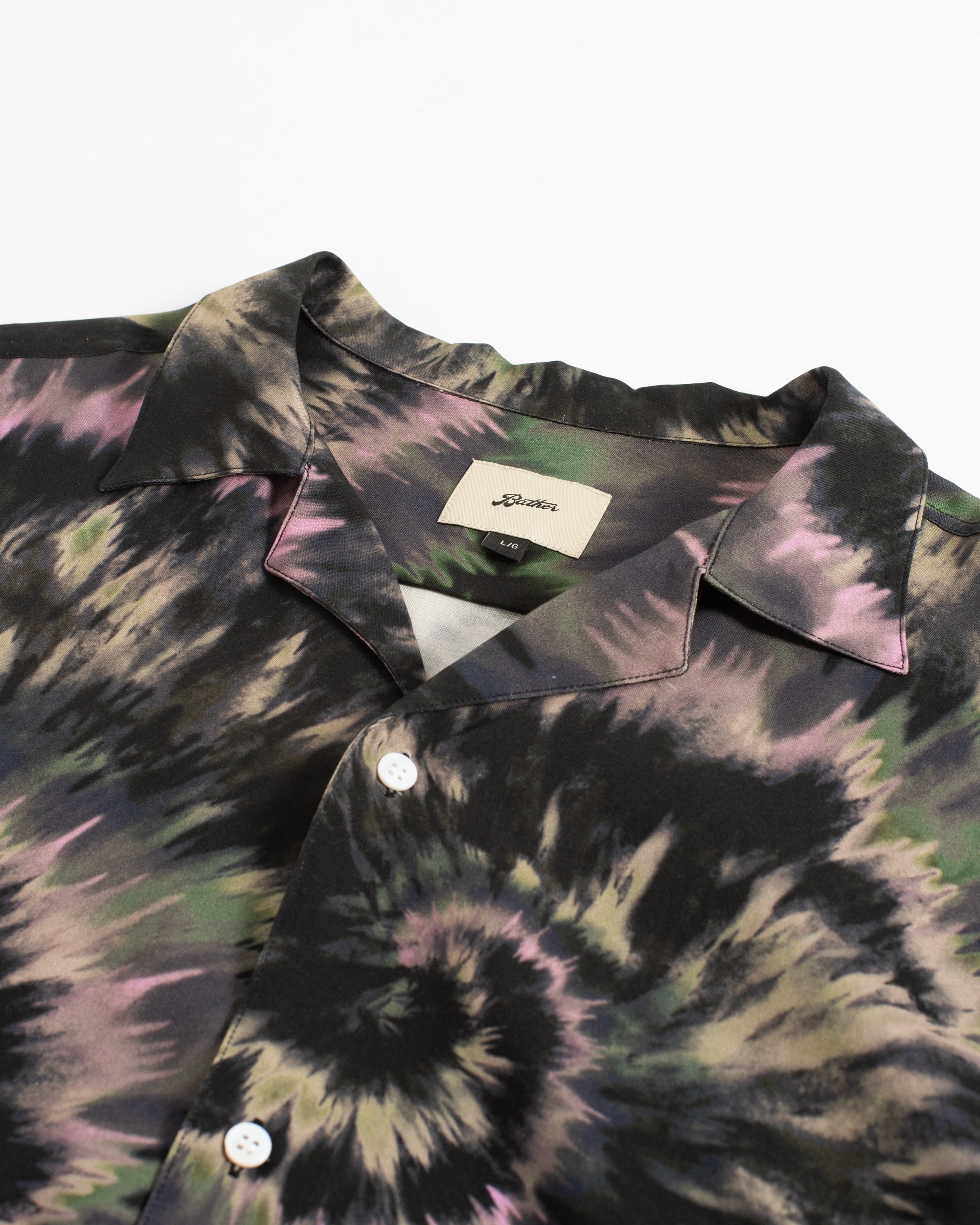 Close up detail of tye dyed shirt