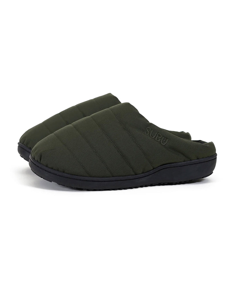 Green Quilted Nannen Slippers