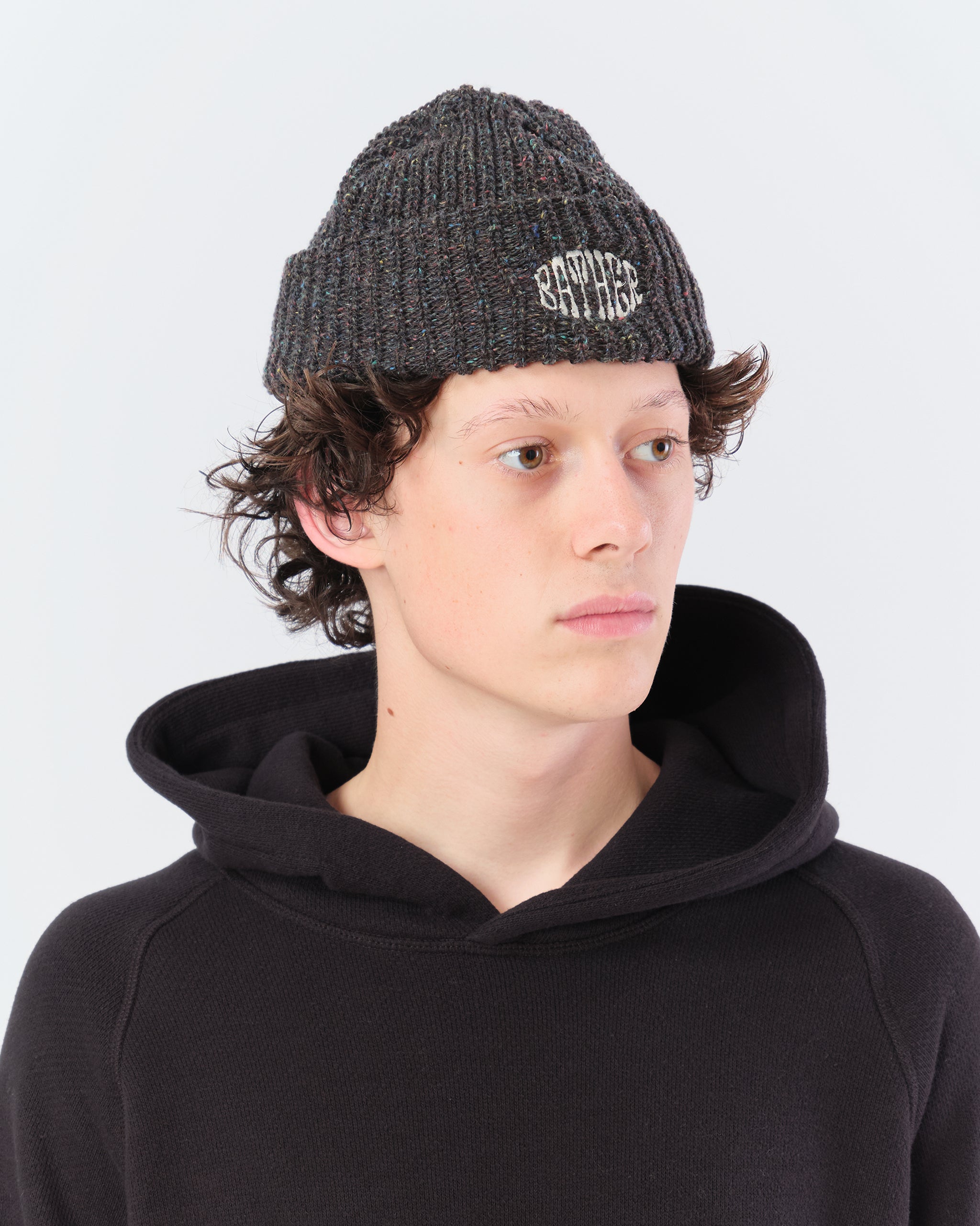 Black Melange Beanie