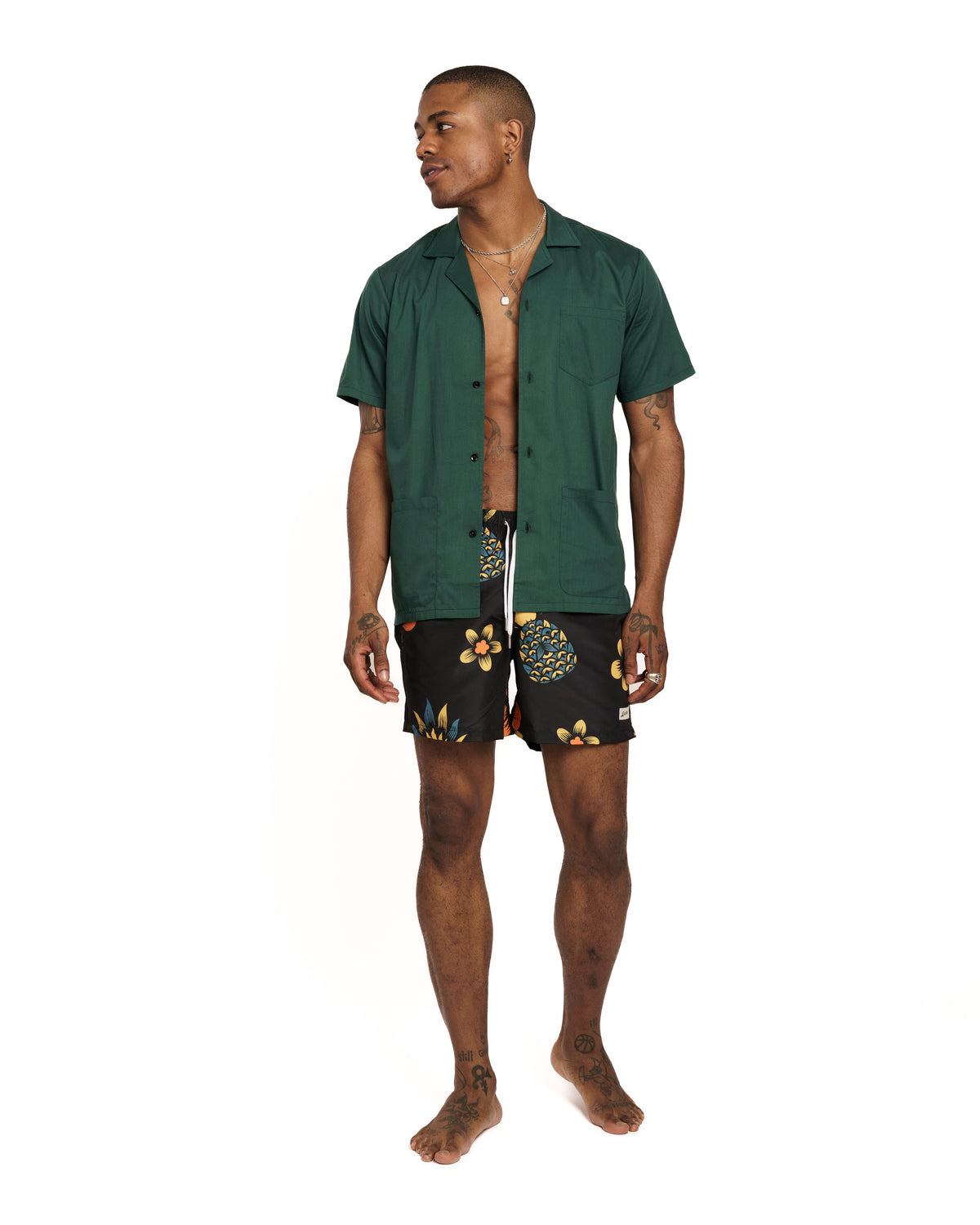 Bather | Multi Coastal Floral Swim Trunk | Quality Surf & Swimwear