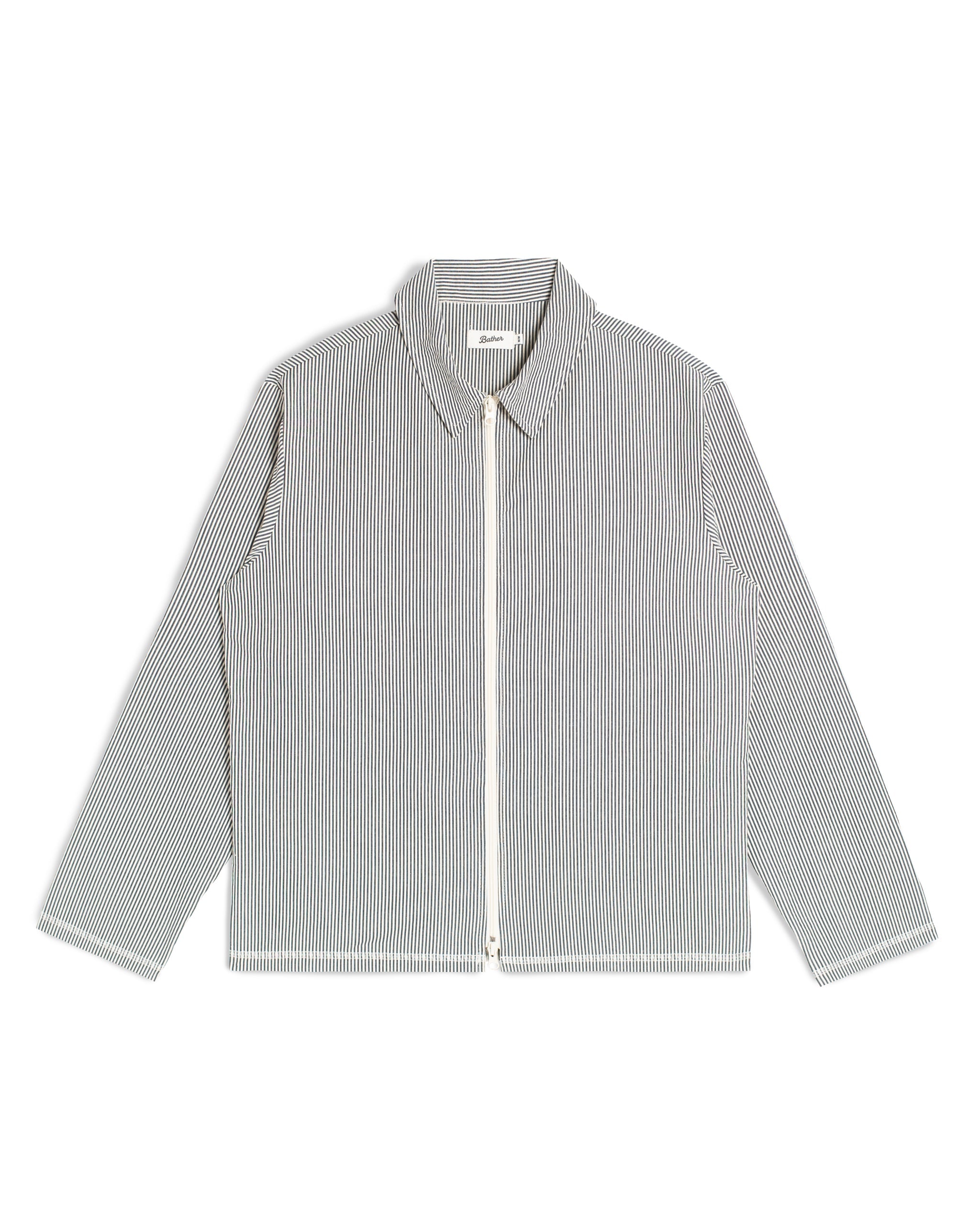 Navy Pinstripe Tour Jacket