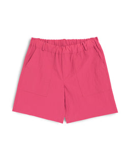 raspberry pink Bather utility short with elastic waistband and belt loops