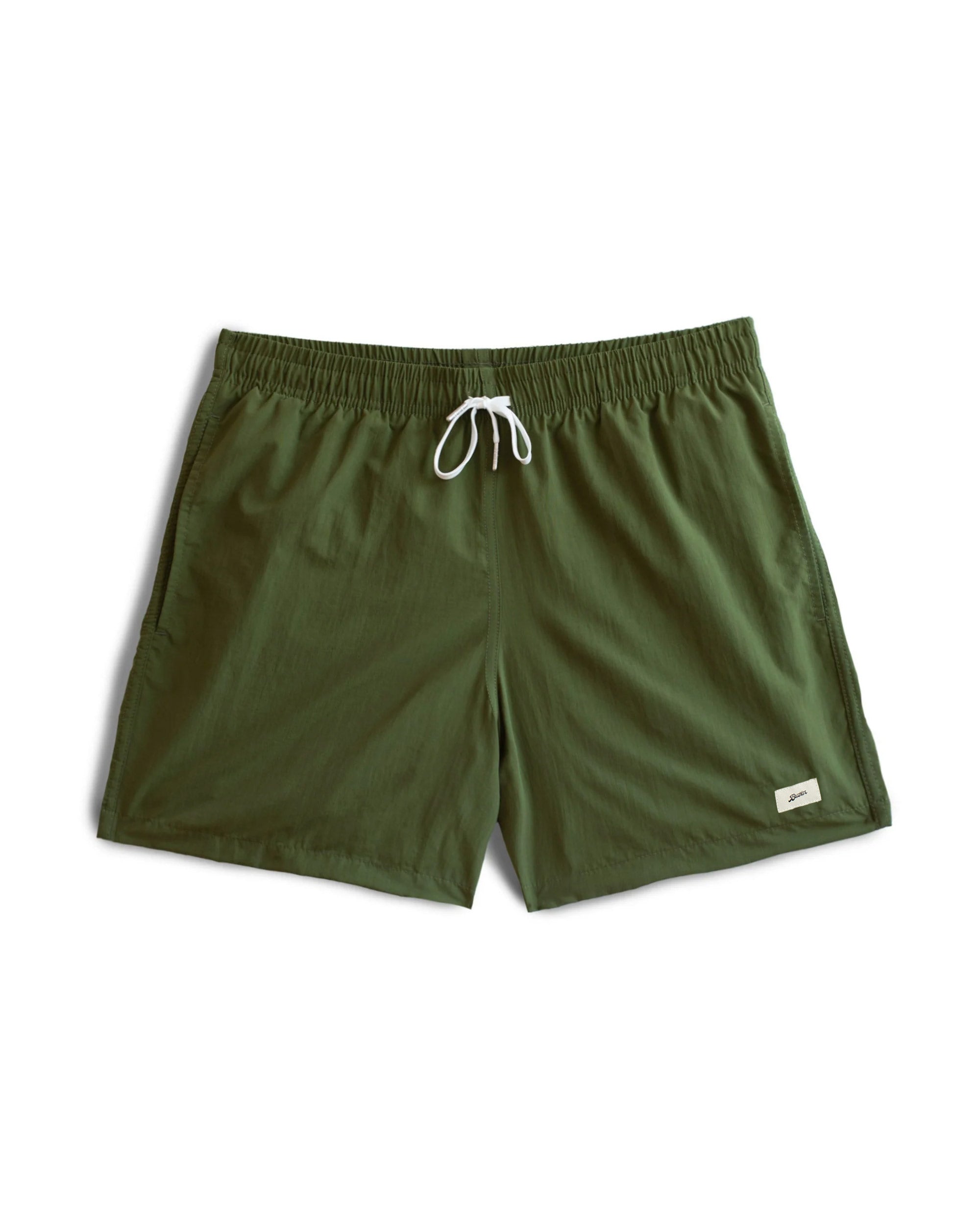 Short de bain olive uni