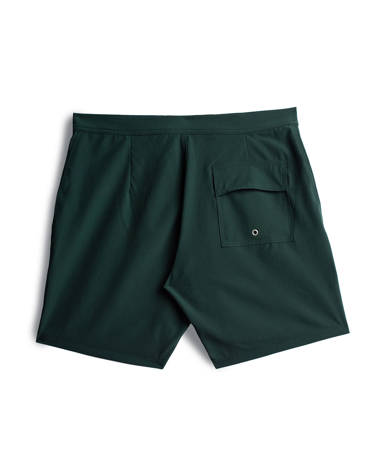 pine green Bather technical surf trunk back view