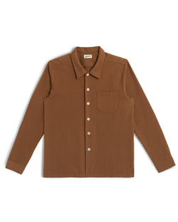 brown Bather long sleeve button up shirt
