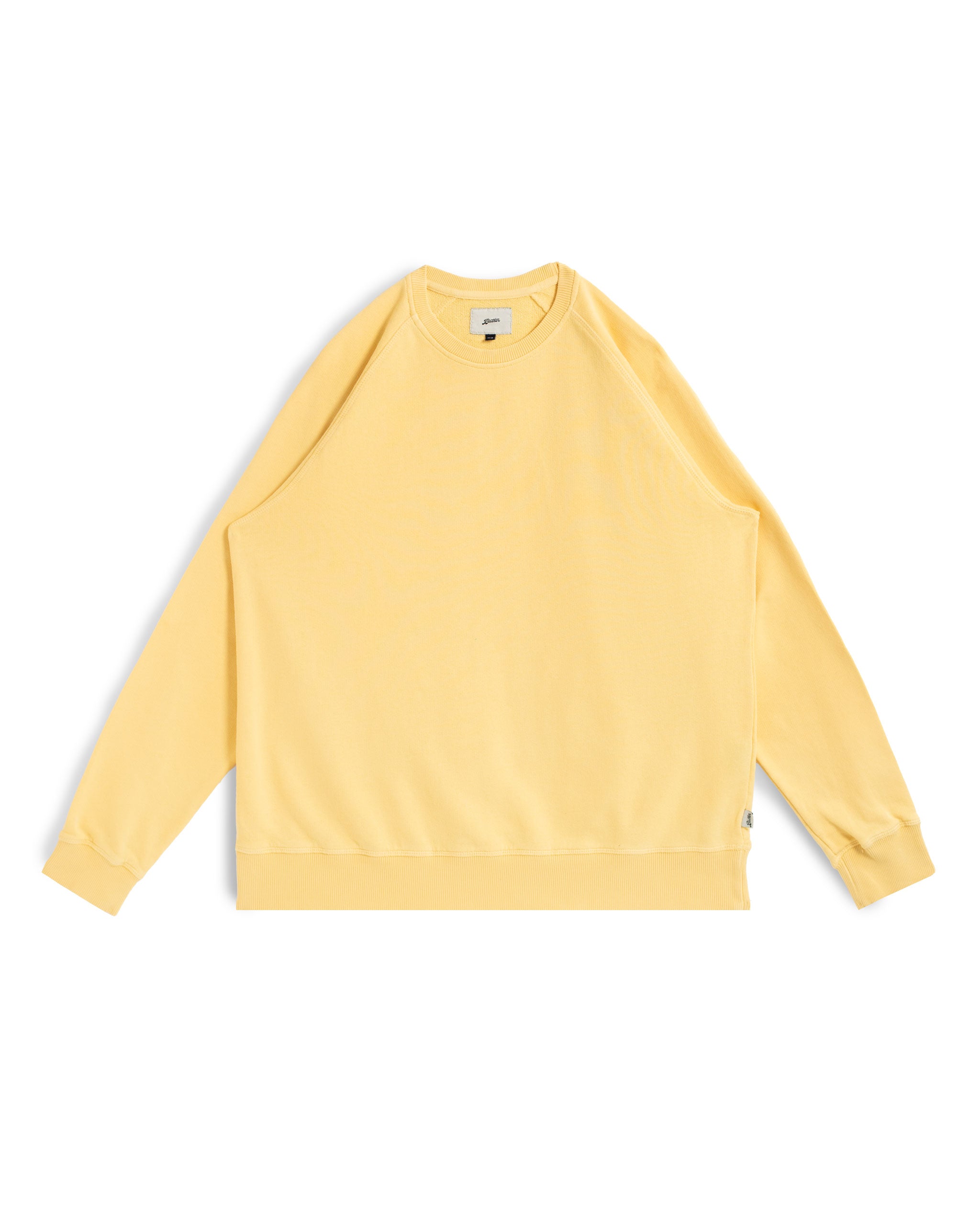 Canary Yellow French Terry Cotton Raglan Sleeve Crewneck Sweatshirt