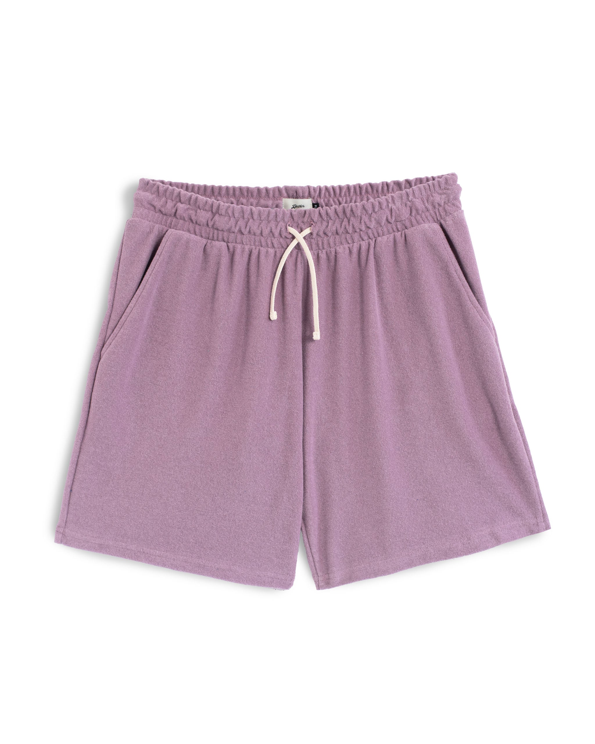 Purple Heather Terry Cotton Sweat Shorts