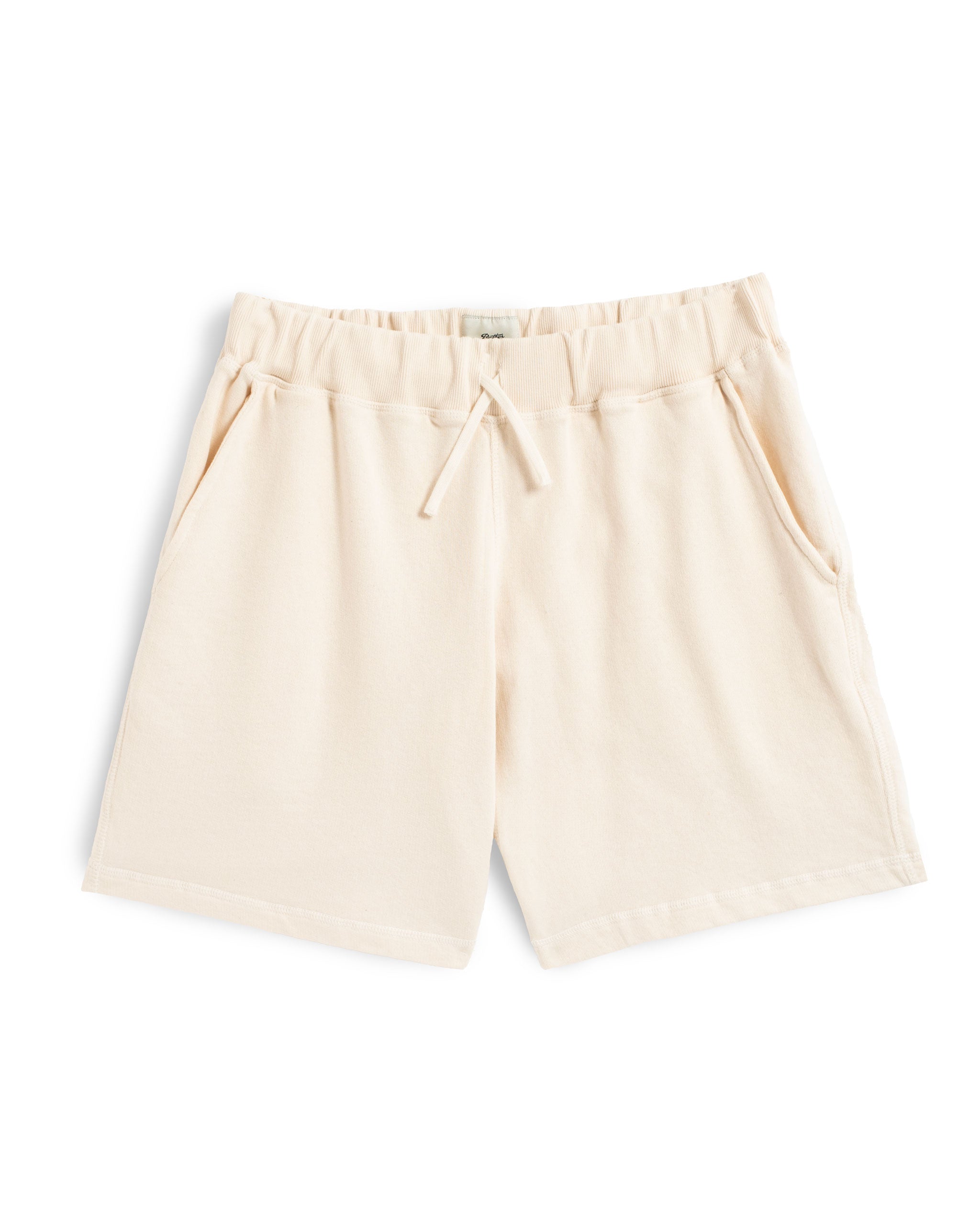 Natural ivory french terry cotton Sweat Shorts