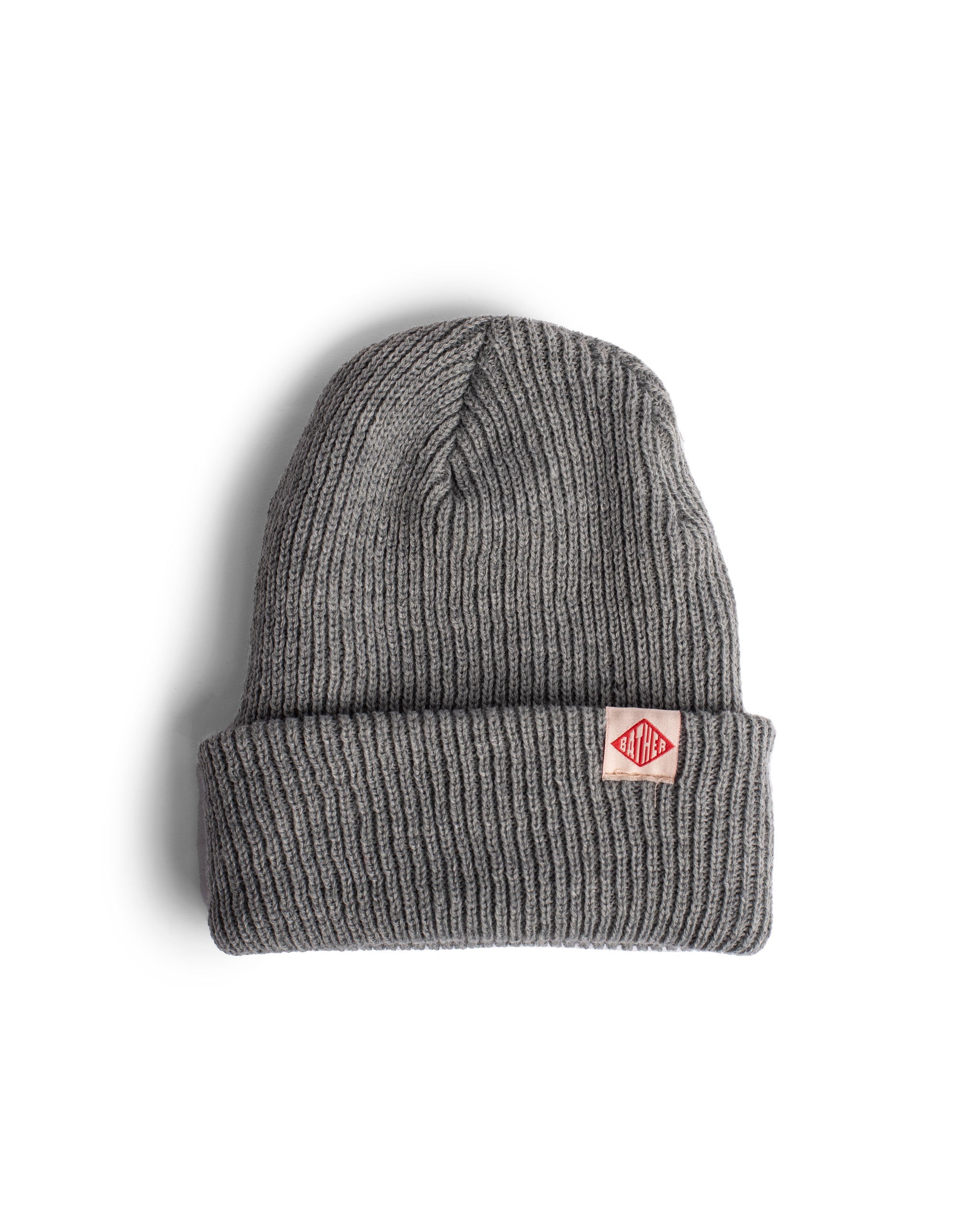 Light grey bather beanie with brand tag 