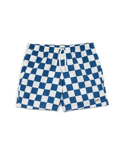 Blue Checkerboard Swim Trunk