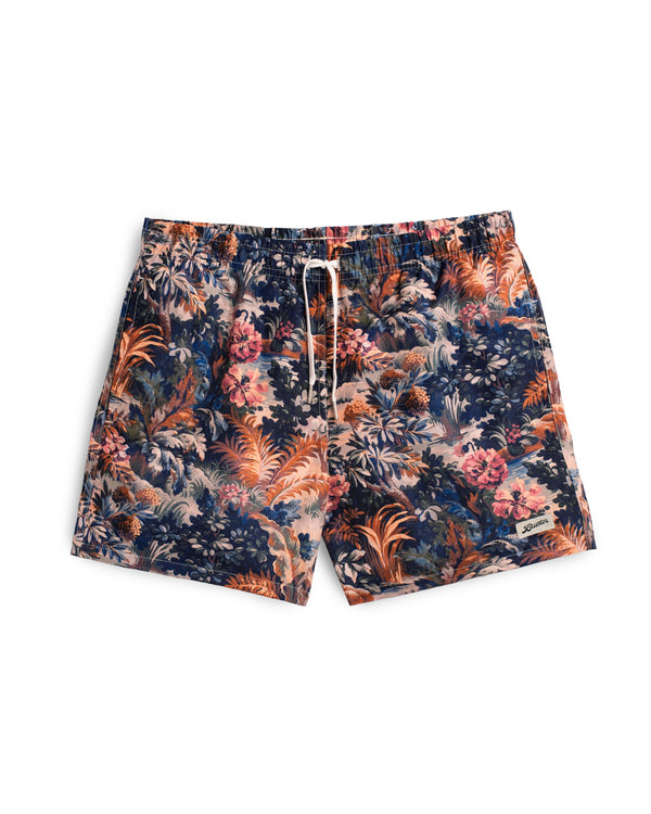 blue Bather swim trunk with forest pattern 