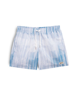 blue Bather swim trunk with white and blue ombre design 