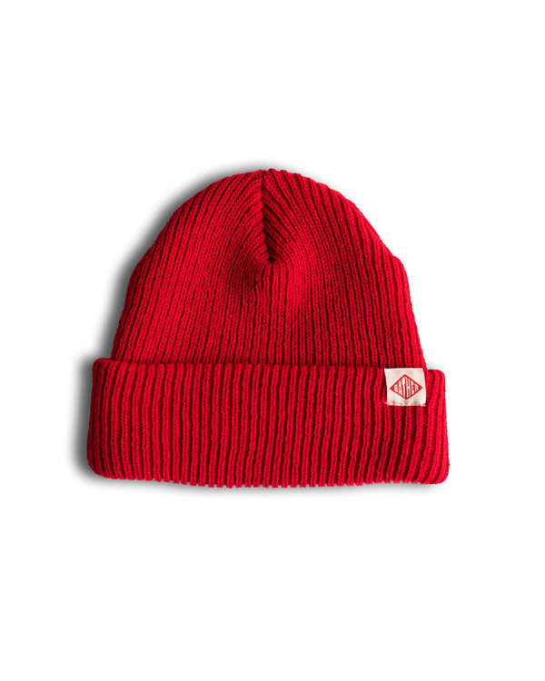  red Bather ribbed beanie