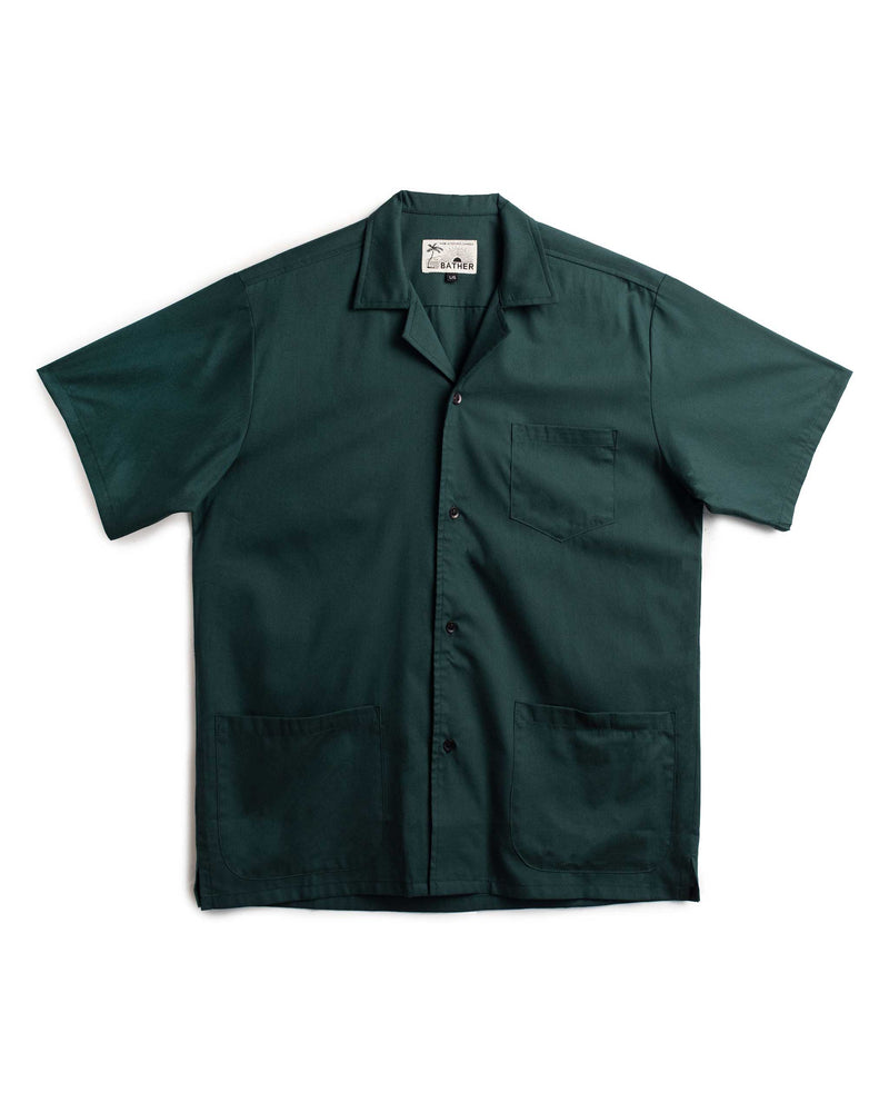 pine green Bather camp shirt